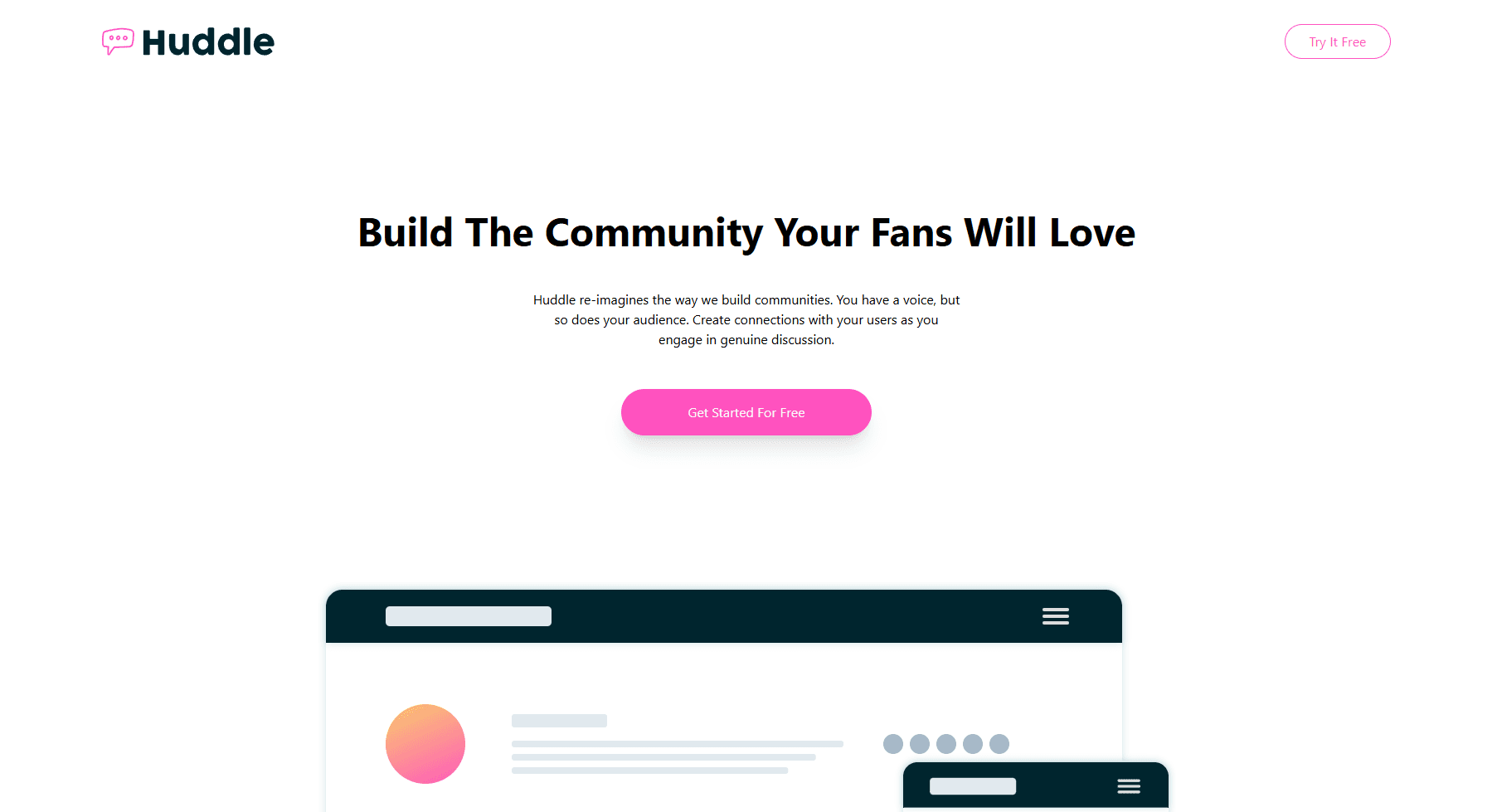 Frontend Mentor | Huddle Rouge